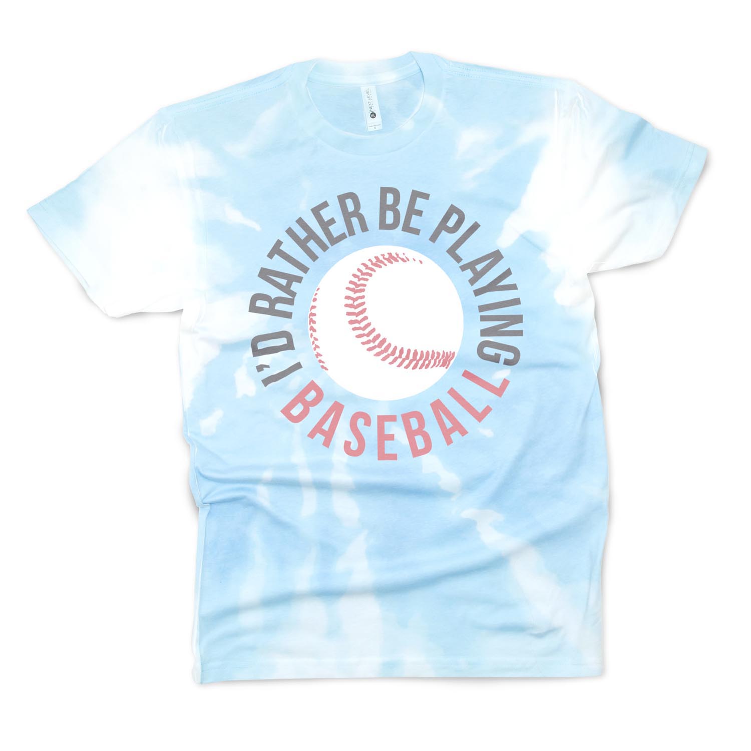 Baseball Short Sleeve T Shirt I D Rather Be Playing Baseball Tie Dye