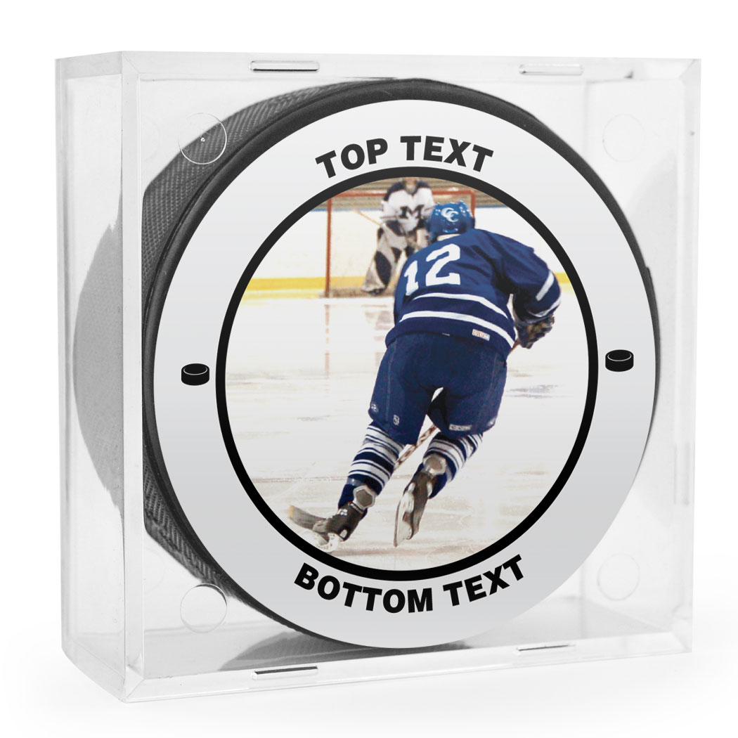 Personalized Your Photo With Text Hockey Puck Custom Pucks