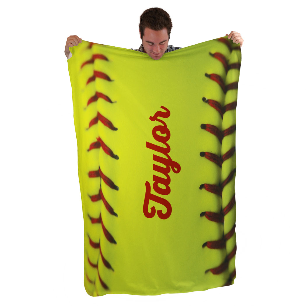 Softball Personalized Sherpa Blanket – LemonsAreBlue